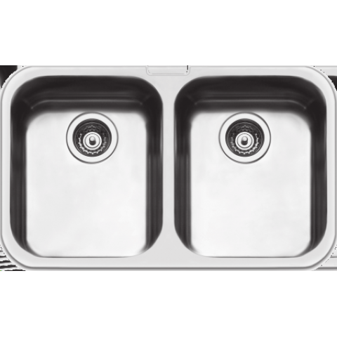 سینک ظرفشویی  دو لگن الیکا مدل SINK A ST U2B 40.45 R75